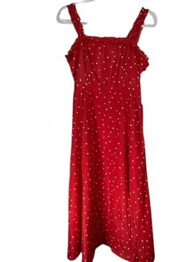 NWT After Market Heart Print Midi Dress